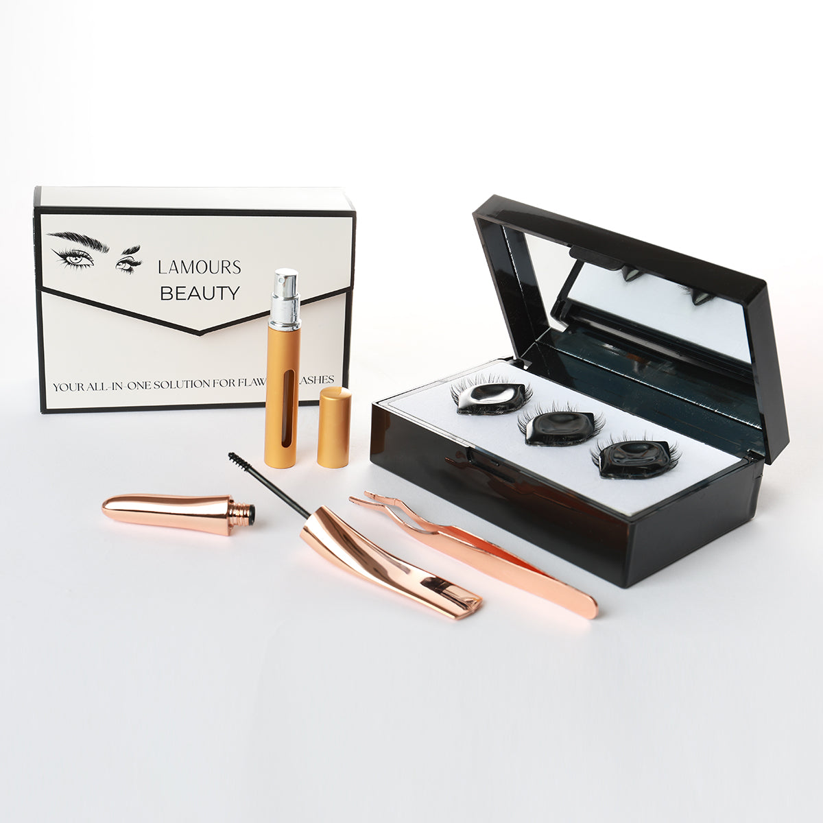 LAMOURS™ Premium Wimpern Control Set - 3 Paar Luxus-Wimpern für perfekten Look